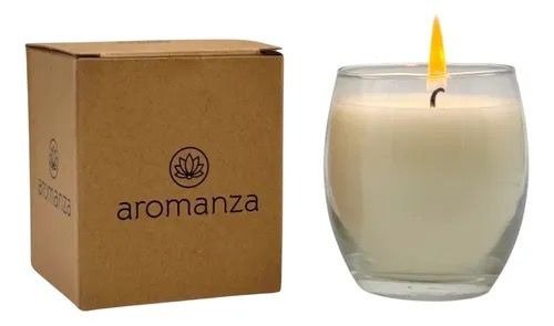 VELA vaso esfera AROMA ROSAS BULGARAS x 180GR AROMANZA