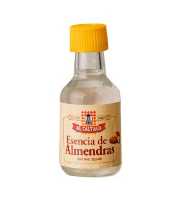 Esencia de ALMENDRAS frasco VIDRIO x 30cc PARA REPOSTERIA EL CASTILLO