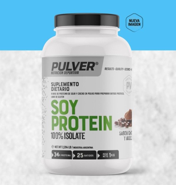 SOY PROTEIN sabor chocolate y avellanas SIN TACC x 1kg PULVER