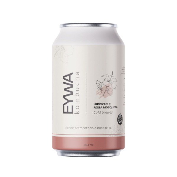 Lata KOMBUCHA HIBISCUS y ROSA MOSQUETA Sin Tacc x 354cc EYWA