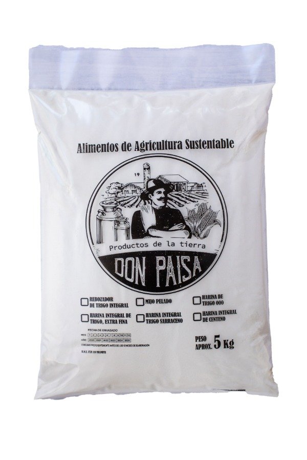 Harina BLANCA 000 Orgánica x 5kg DON PAISA
