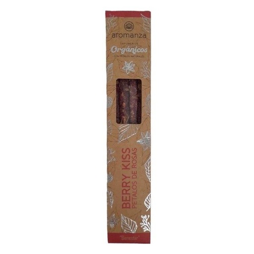 Sahumerios ORGÁNICOS BERRY KISS/PÉTALOS DE ROSAS x 6 uni AROMANZA