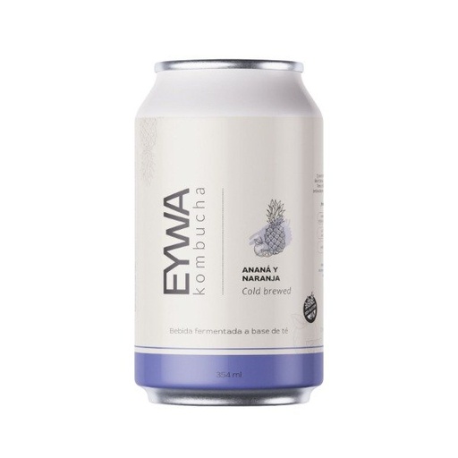 Lata KOMBUCHA ANANÁ y NARANJA Sin Tacc x 354cc EYWA