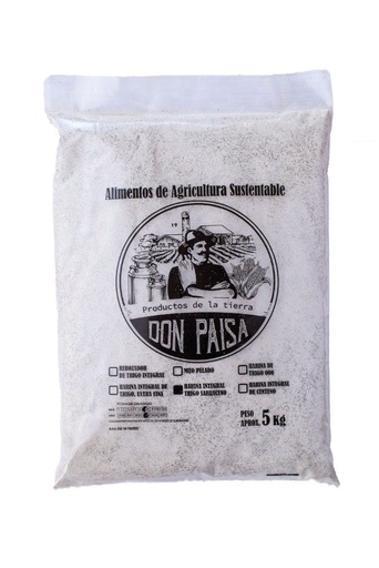 Harina INTEGRAL de TRIGO SARRACENO Orgánica x 5kg DON PAISA