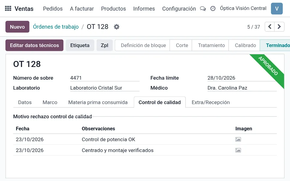 Vista previa: Control de calidad