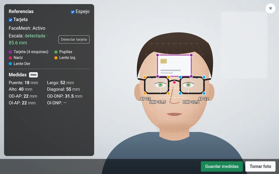 Vista previa: Toma de medidas