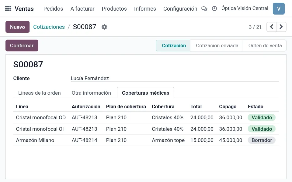 Vista previa: Coberturas médicas